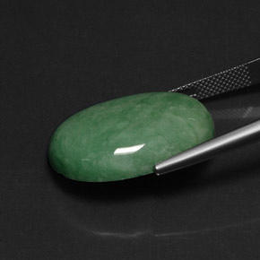 Variscite vert naturelle coupe ovale, 21,76 ct, opaque