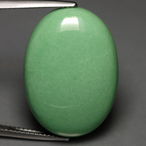 Variscite vert naturelle coupe ovale, 19,28 ct, opaque