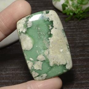 Variscite Vert multicolore naturelle Coupe coussin, 51.92 ct, Opaque