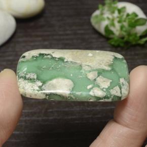 Variscite Vert multicolore naturelle Coupe coussin, 51.92 ct, Opaque