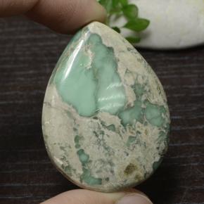 Variscite Vert naturelle En forme de poire, 54.98 ct, Opaque