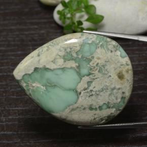 Variscite Vert naturelle En forme de poire, 54.98 ct, Opaque