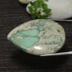 Variscite Vert naturelle En forme de poire, 54.98 ct, Opaque