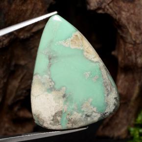 Variscite Vert naturelle Trillion, 28.69 ct, Opaque