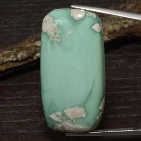 Variscite Vert clair naturelle Coupe coussin, 43.29 ct, Opaque