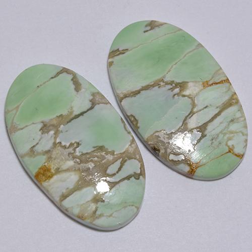 Achetez naturel 12.39ct Vert Variscite gems, Coupe ovale, En provenance Australie chez GemSelect. En stock, livraison internationale!