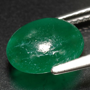 Verdite vert naturelle transparent, 2,87 ct, transparent / translucide