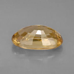 Zircon jaune naturelle coupe ovale, 6,99 ct, VS