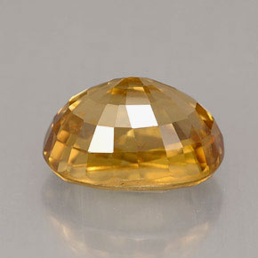 Zircon jaune naturelle coupe ovale, 3,75 ct, VS