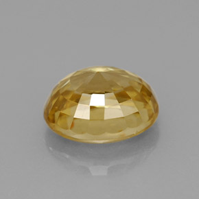 Zircon jaune naturelle coupe ovale, 3,95 ct, VS