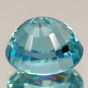 Zircon bleue naturelle coupe ovale, 3,54 ct, VVS
