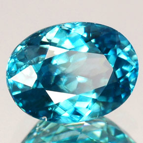 Zircon bleue naturelle coupe ovale, 2,49 ct, VVS-VS