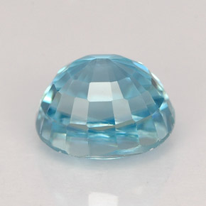 Zircon bleue naturelle coupe ovale, 2,99 ct, VVS
