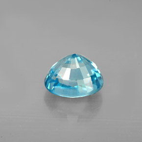 Zircon bleue naturelle coupe ovale, 2,66 ct, VVS-VS