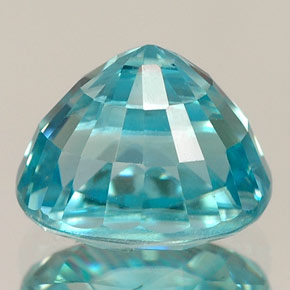 Zircon bleue naturelle coupe ovale, 3,57 ct, VVS