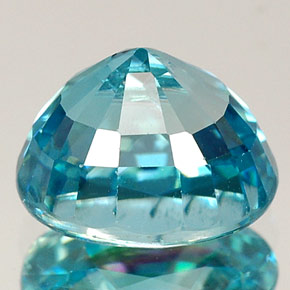 Zircon bleue naturelle coupe ovale, 4,20 ct, VVS