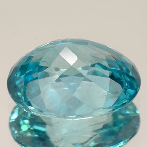 Zircon bleue naturelle coupe ovale, 3,29 ct, VVS