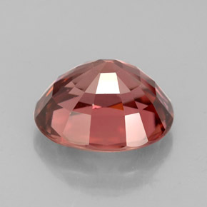 Zircon rose naturelle coupe ovale, 3,56 ct, VVS-VS
