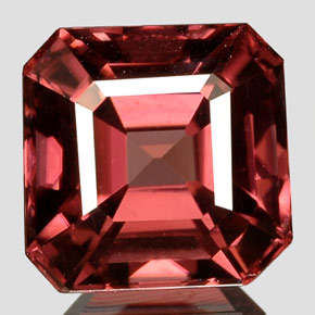 Zircon rose naturelle taille émeraude, 3,14 ct, VVS-VS