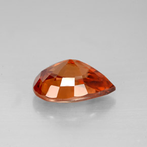 Zircon Orange Doré naturelle En forme de poire, 3.13 ct, VS