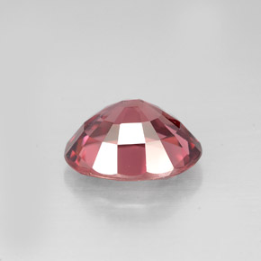 Zircon rose naturelle coupe ovale, 3,42 ct, VVS
