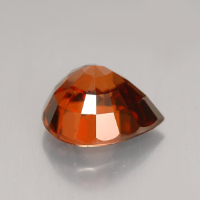 Zircon orange naturelle en forme de poire, 3,65 ct, VVS
