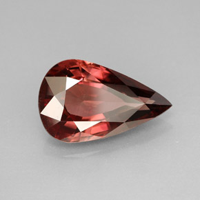 Zircon rose naturelle en forme de poire, 5,53 ct, VS