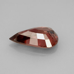 Zircon rose naturelle en forme de poire, 5,53 ct, VS