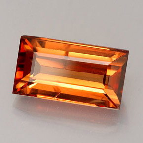 Zircon orange naturelle baguette, 4,12 ct, VS