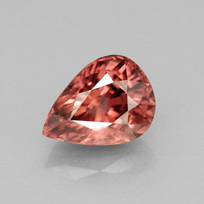 Zircon rose naturelle en forme de poire, 4,20 ct, VVS