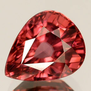 Zircon rose naturelle en forme de poire, 4,25 ct, VVS