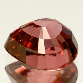 Zircon rose naturelle en forme de poire, 4,25 ct, VVS
