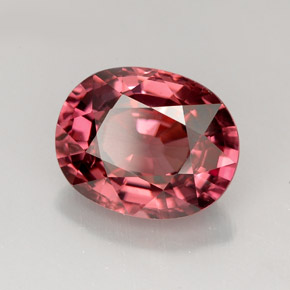 Zircon rose naturelle coupe ovale, 4,79 ct, VVS-VS