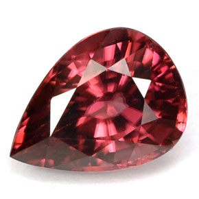 Zircon rose naturelle en forme de poire, 4,50 ct, VVS