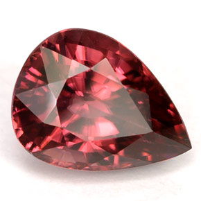 Zircon rose naturelle en forme de poire, 4,50 ct, VVS
