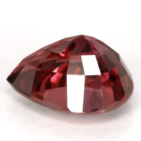 Zircon rose naturelle en forme de poire, 4,50 ct, VVS