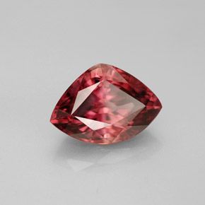 Zircon rose naturelle forme fantaisie, 4,12 ct, VVS