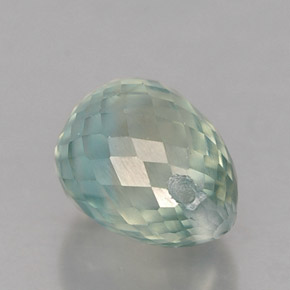 Zircon vert naturelle briolette, 1,82 ct, VS