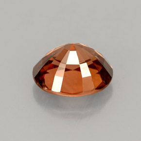 Zircon orange naturelle coupe ovale, 4,07 ct, VVS
