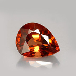 Zircon orange naturelle en forme de poire, 4,79 ct, VVS-VS