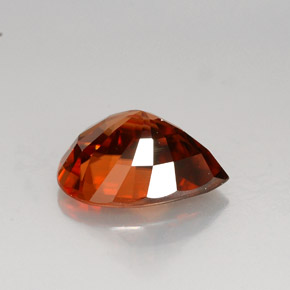 Zircon orange naturelle en forme de poire, 4,79 ct, VVS-VS