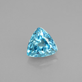 Zircon bleue naturelle trillion, 1,61 ct, VVS-VS