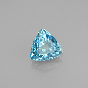 Zircon bleue naturelle trillion, 1,61 ct, VVS-VS