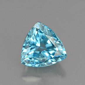 Zircon bleue naturelle trillion, 1,20 ct, VVS-VS