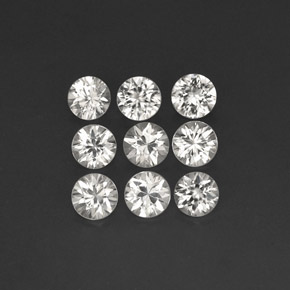 Achetez naturel ct blanc zircon gems, coupe roude, en provenance cambodge chez gemselect. en stock, livraison internationale!