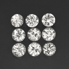 Achetez naturel ct blanc zircon gems, coupe roude, en provenance cambodge chez gemselect. en stock, livraison internationale!