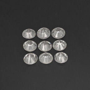 Achetez naturel ct blanc zircon gems, coupe roude, en provenance cambodge chez gemselect. en stock, livraison internationale!