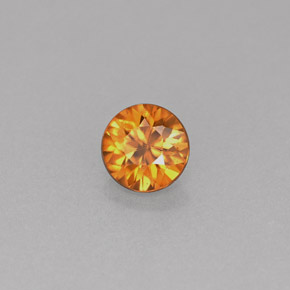 Zircon Orange naturelle Coupe roude, 0.57 ct, VVS
