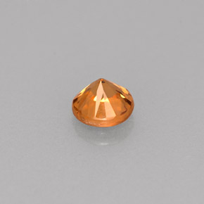 Zircon Orange naturelle Coupe roude, 0.57 ct, VVS