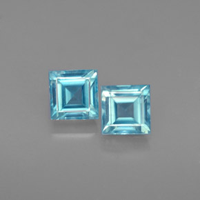 Achetez naturel ct bleue zircon gems, carré, en provenance cambodge chez gemselect. en stock, livraison internationale!